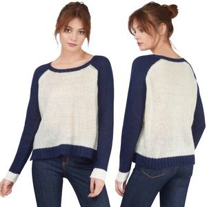 Tobi Can’t Compete Sweater In Navy & Ivory S/M